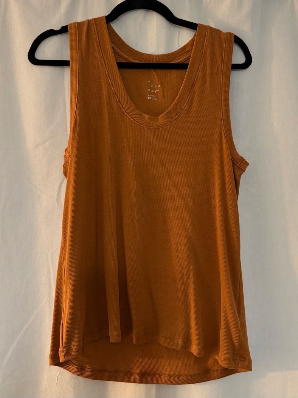 a new day Rust Colored Scoop Neck Tank Top - NWOT